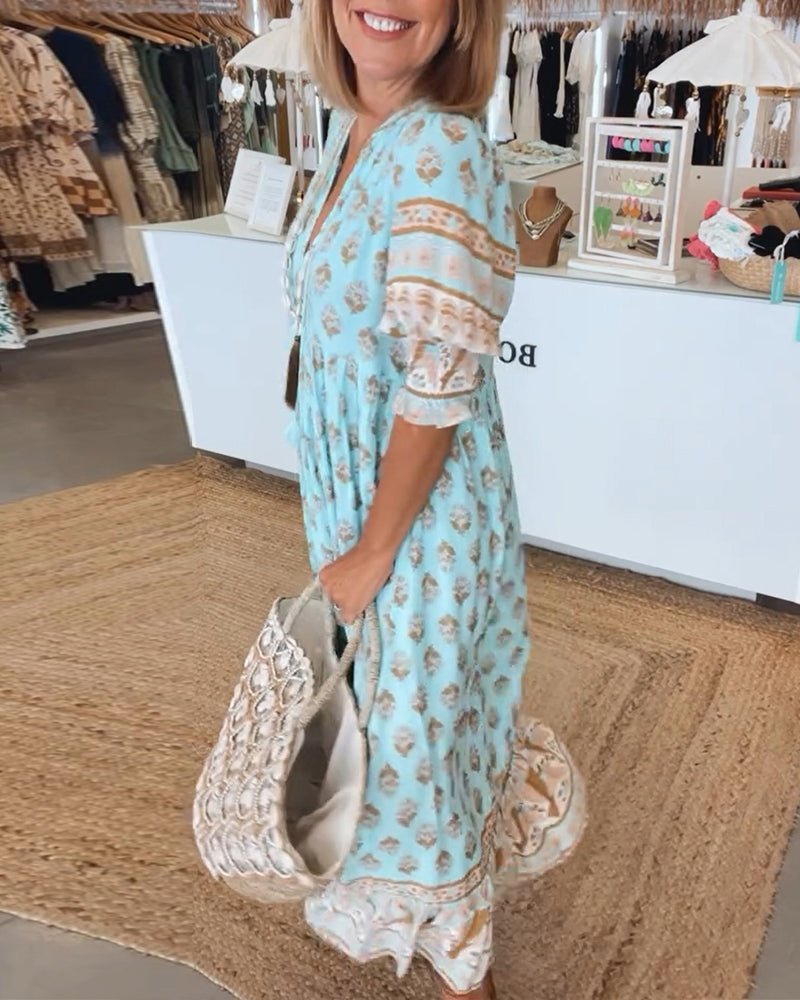 Sophia - Floral V-Neck Dress
