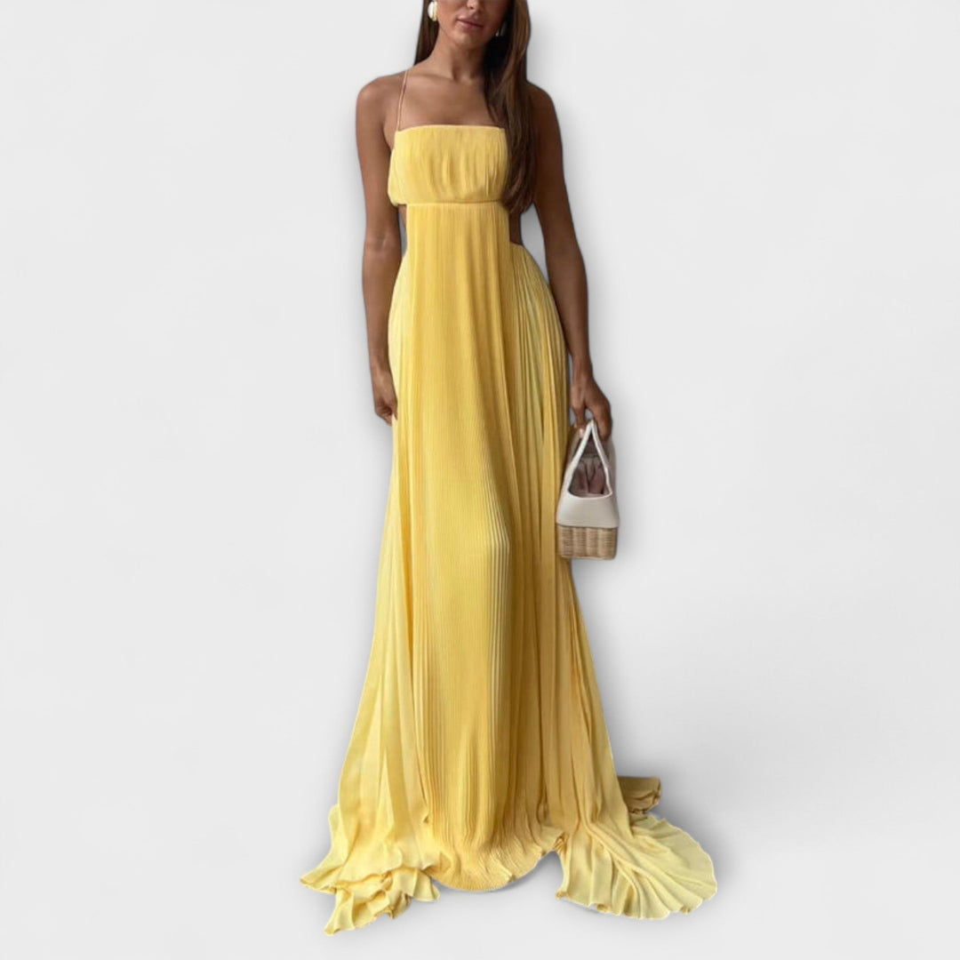 Sophie - Pleated Statement Maxi Dress