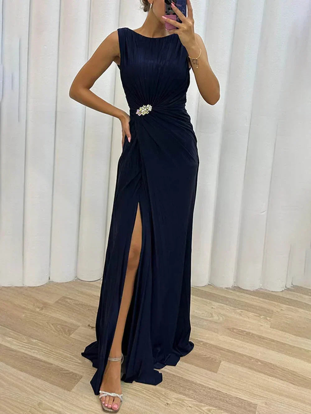 Sophia – Draped Elegance Dress