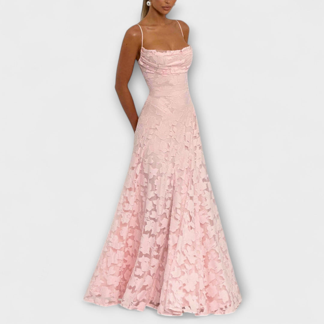 Sophia - Romantic Floral Lace Maxi Dress