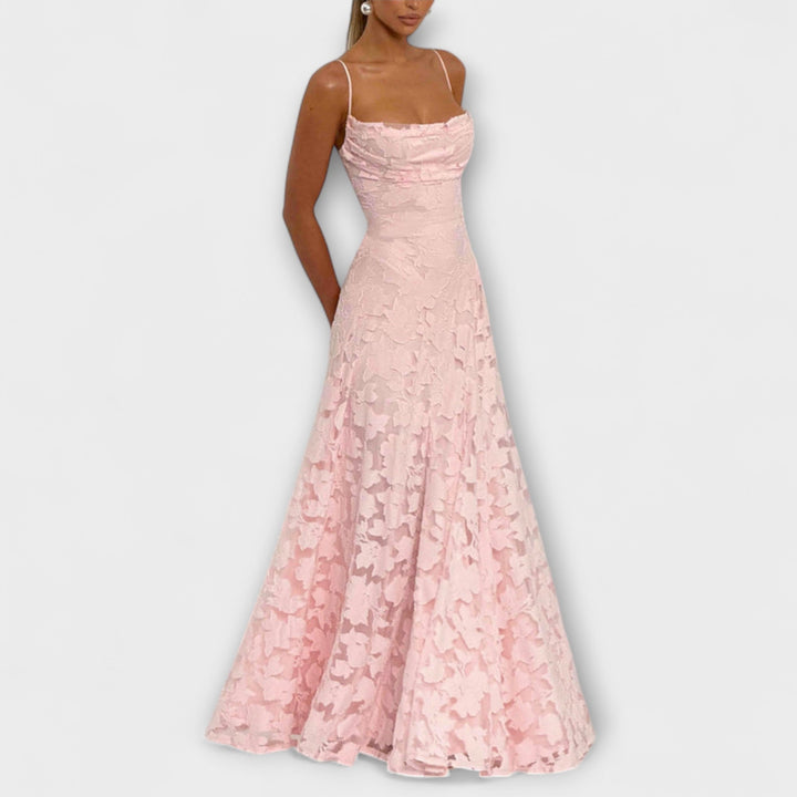 Sophia - Romantic Floral Lace Maxi Dress