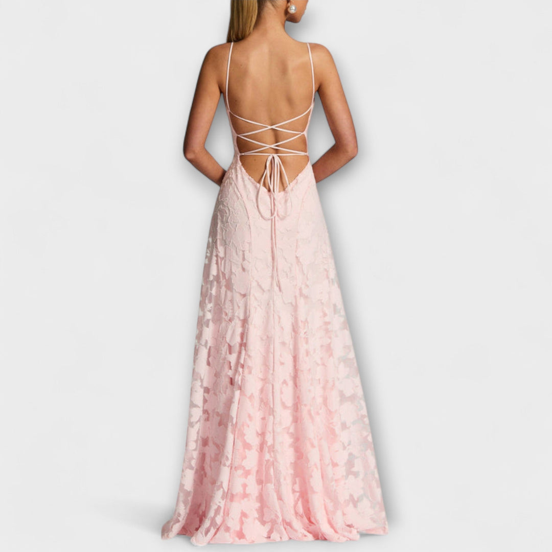 Sophia - Romantic Floral Lace Maxi Dress