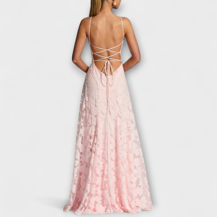 Sophia - Romantic Floral Lace Maxi Dress