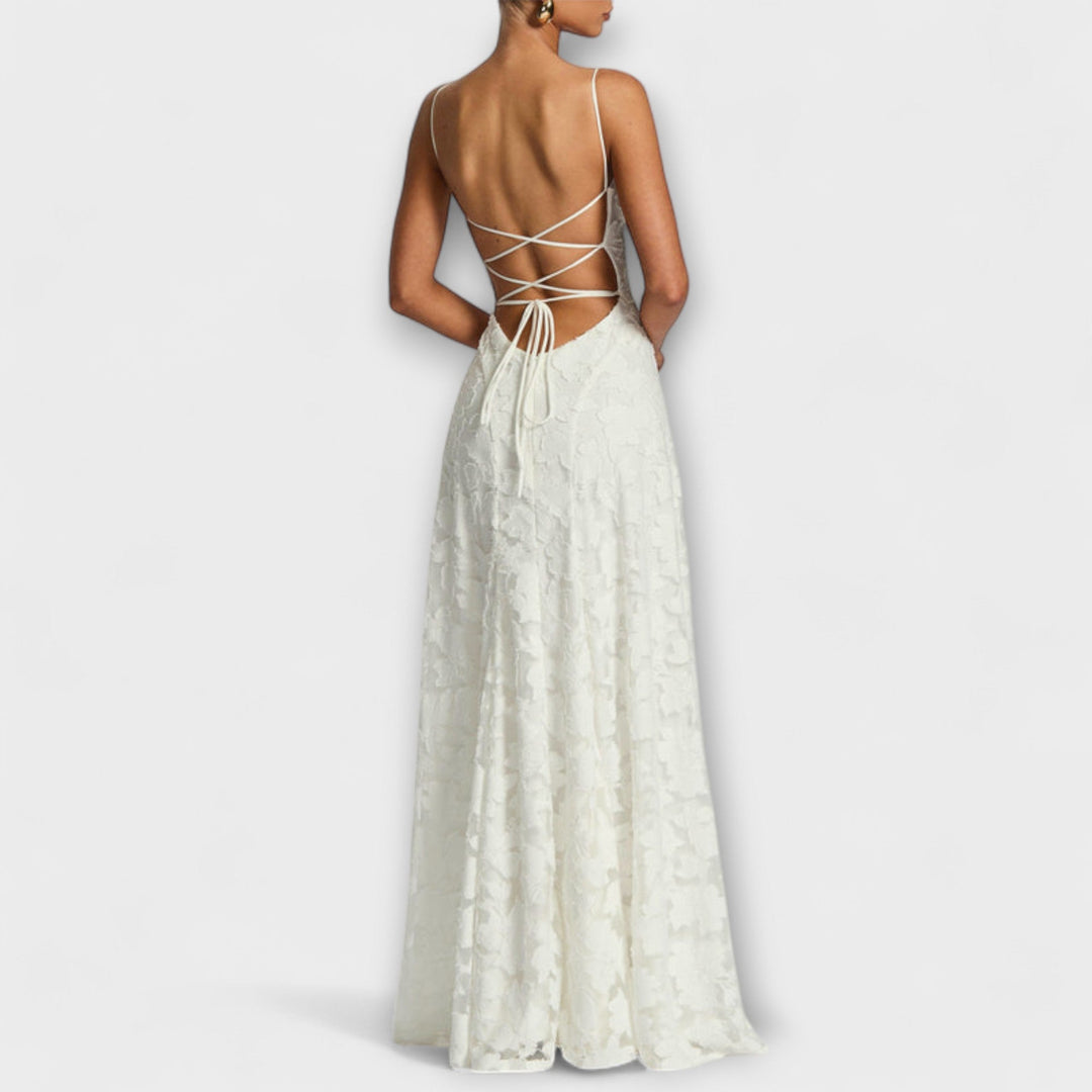 Sophia - Romantic Floral Lace Maxi Dress