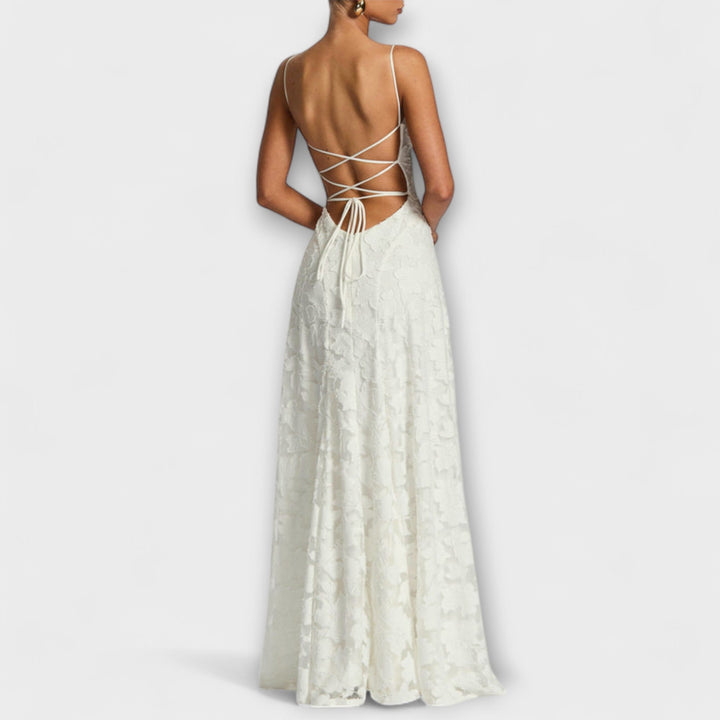 Sophia - Romantic Floral Lace Maxi Dress
