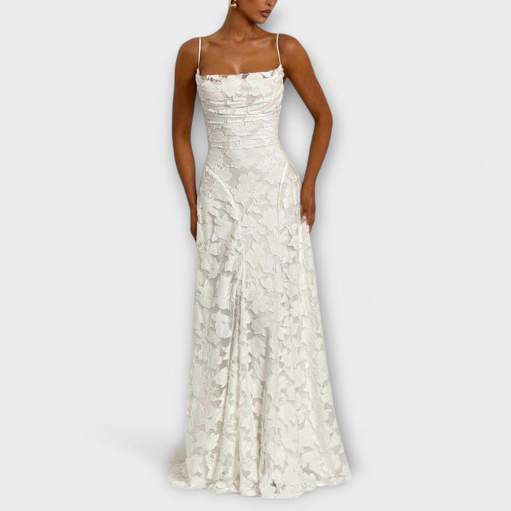 Sophia - Romantic Floral Lace Maxi Dress