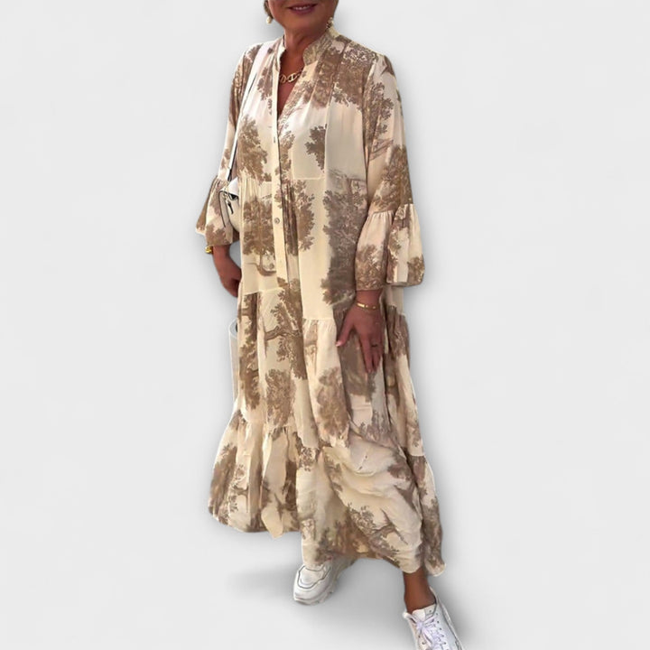 Maya - Elegant Floral Maxi Dress