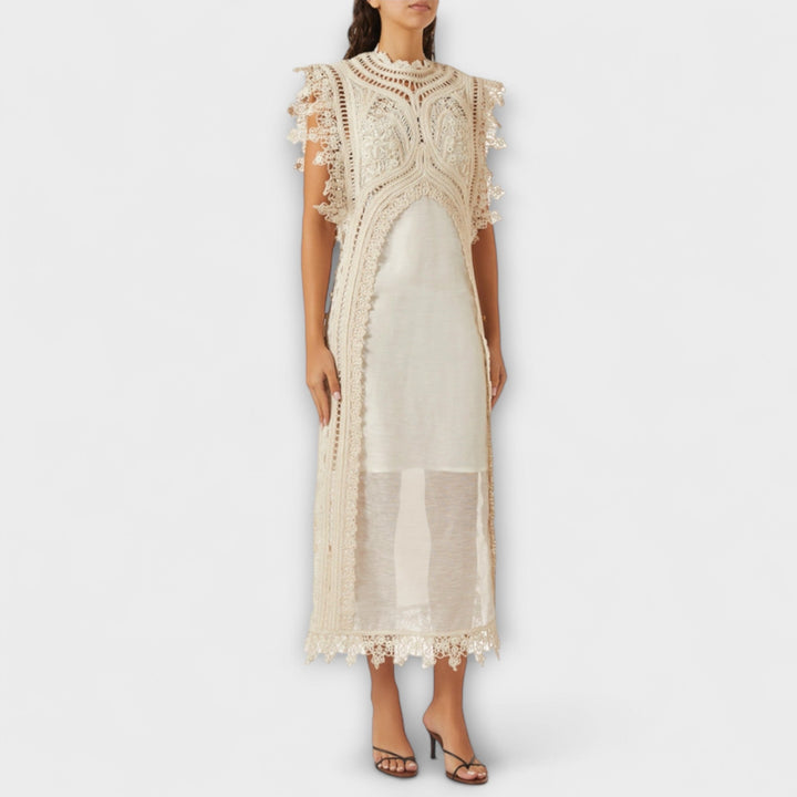 Mira - Cream Maxi Dress