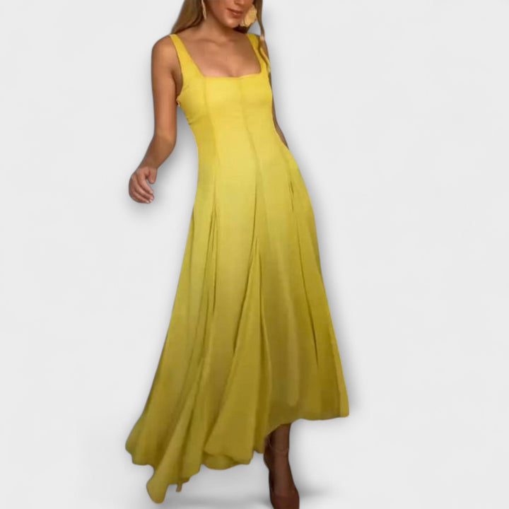 Lilith - Square Neckline Midi Dress