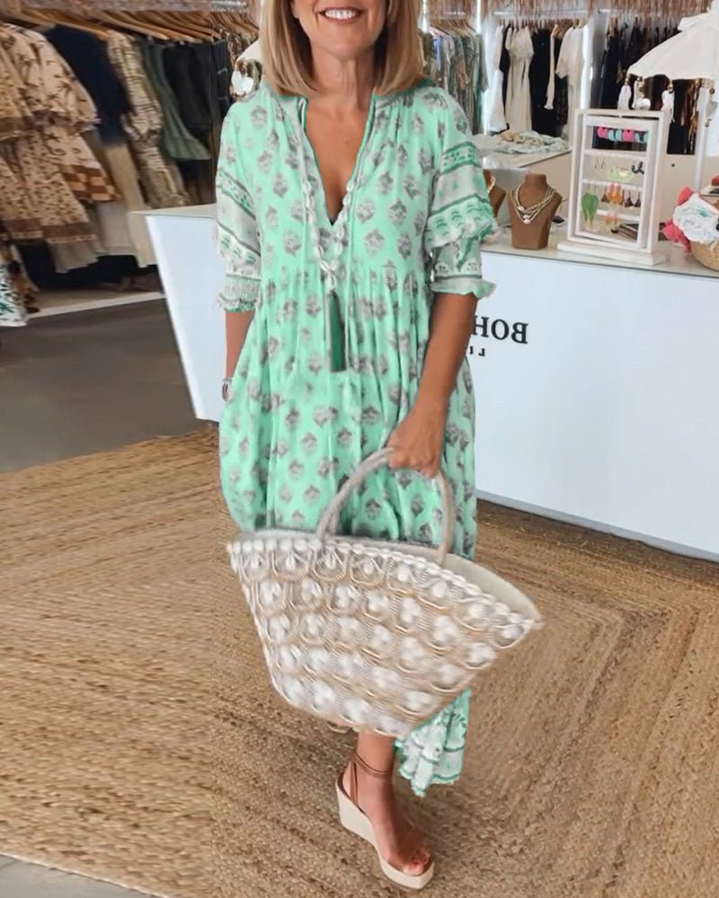 Sophia - Floral V-Neck Dress
