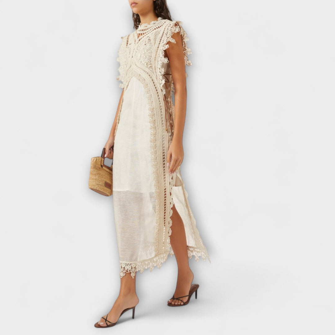Mira - Cream Maxi Dress