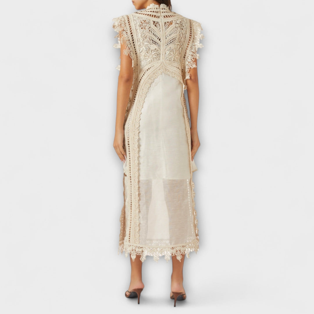Mira - Cream Maxi Dress