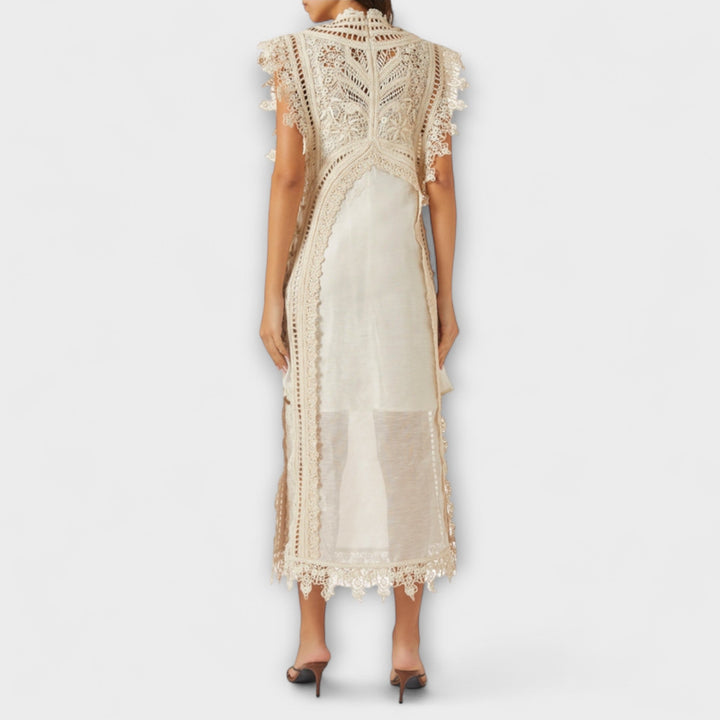 Mira - Cream Maxi Dress
