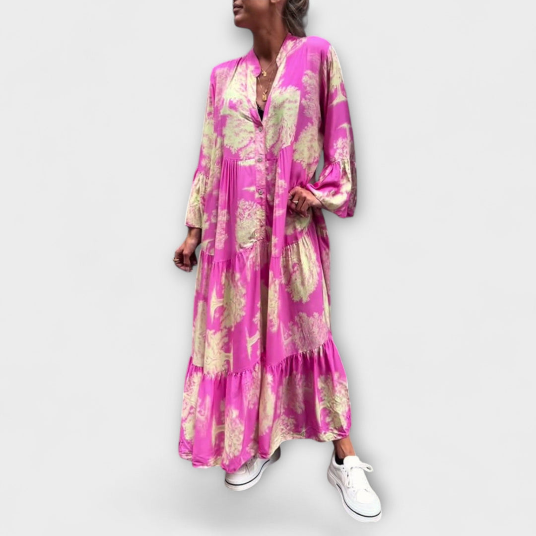 Maya - Elegant Floral Maxi Dress