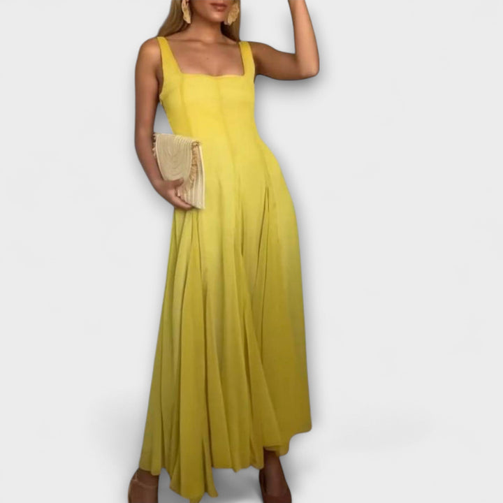 Lilith - Square Neckline Midi Dress