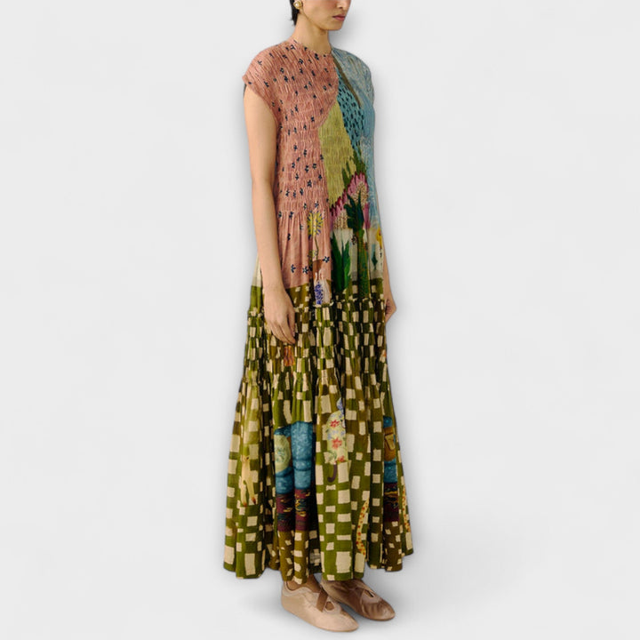 Sophie - Pleated Animal Print Dress
