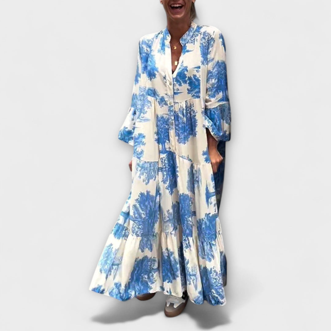Maya - Elegant Floral Maxi Dress