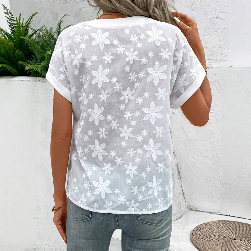 Sophia - Flowing V-Neck Blouse