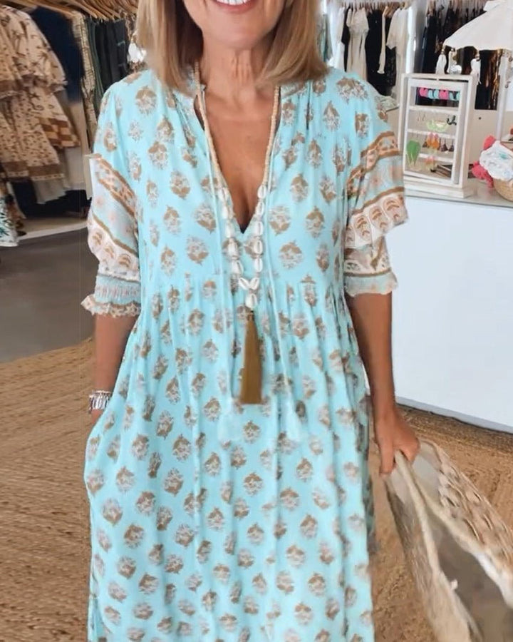 Sophia - Floral V-Neck Dress