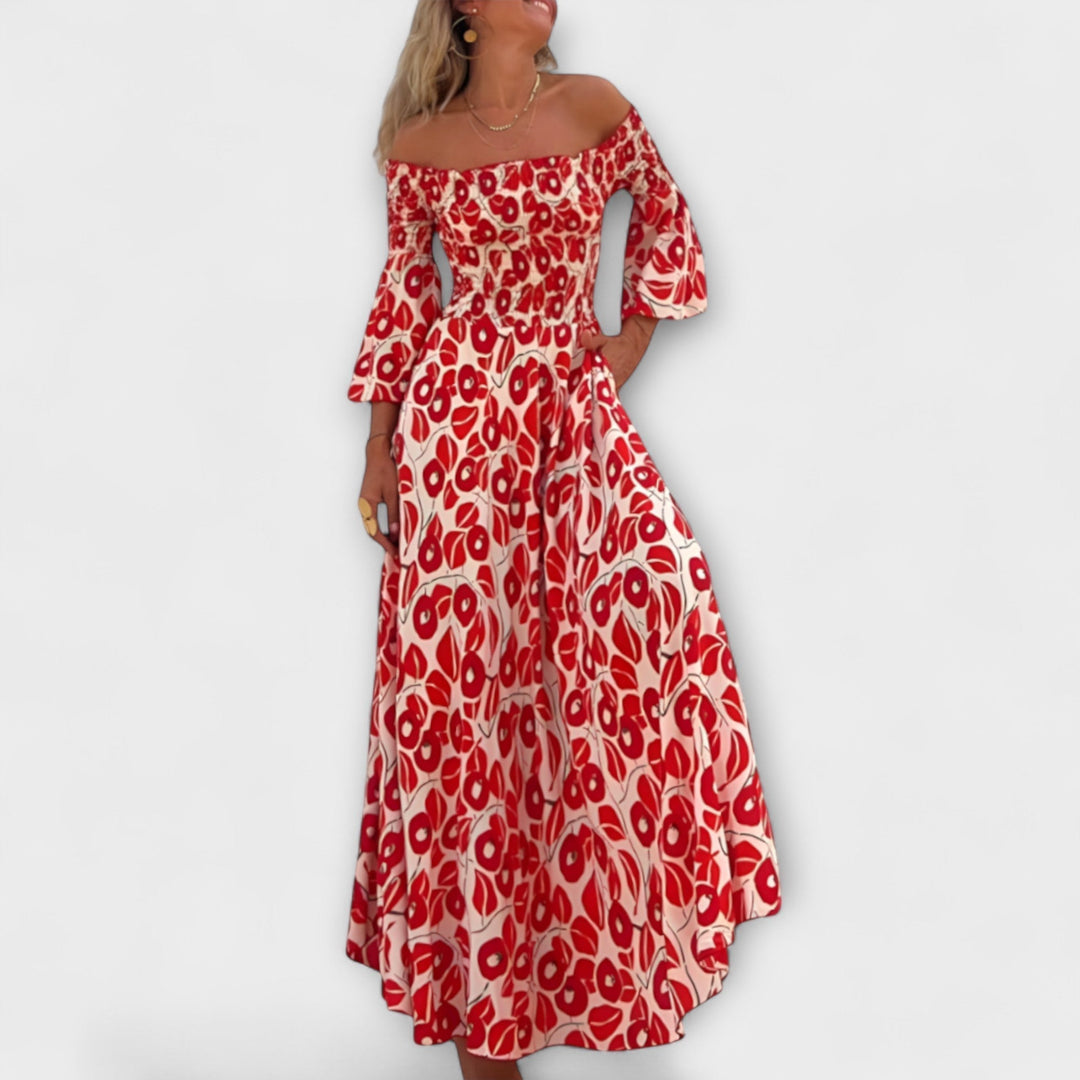 Isla - Off-Shoulder Floral Dress