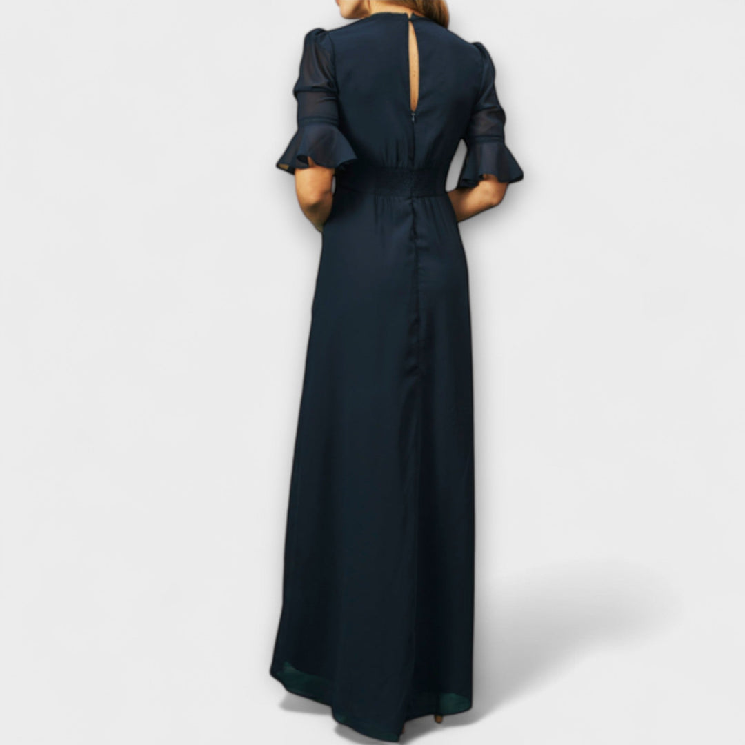 Nora - Navy Floral Maxi Dress
