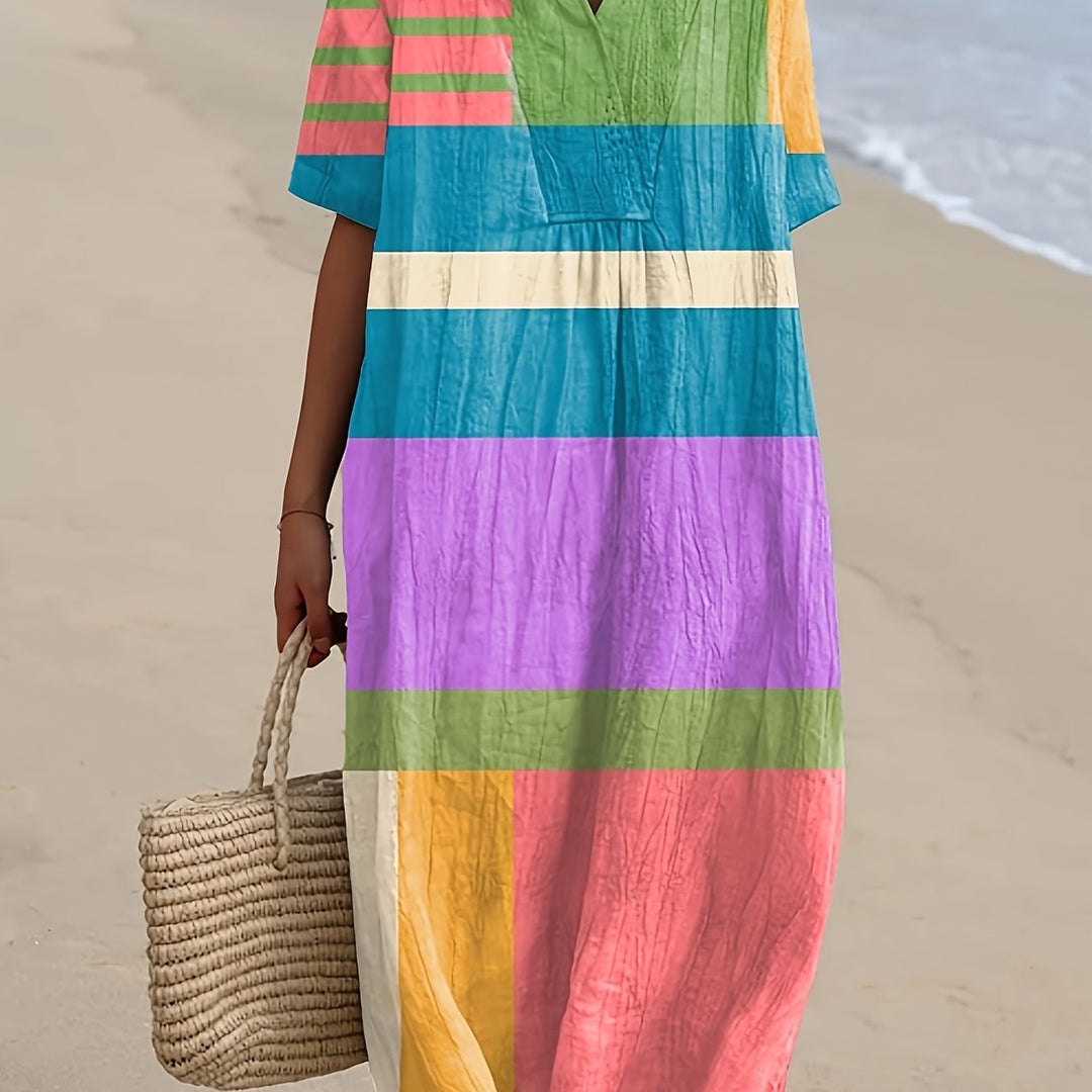 Pippa - Colorblock Midi Dress