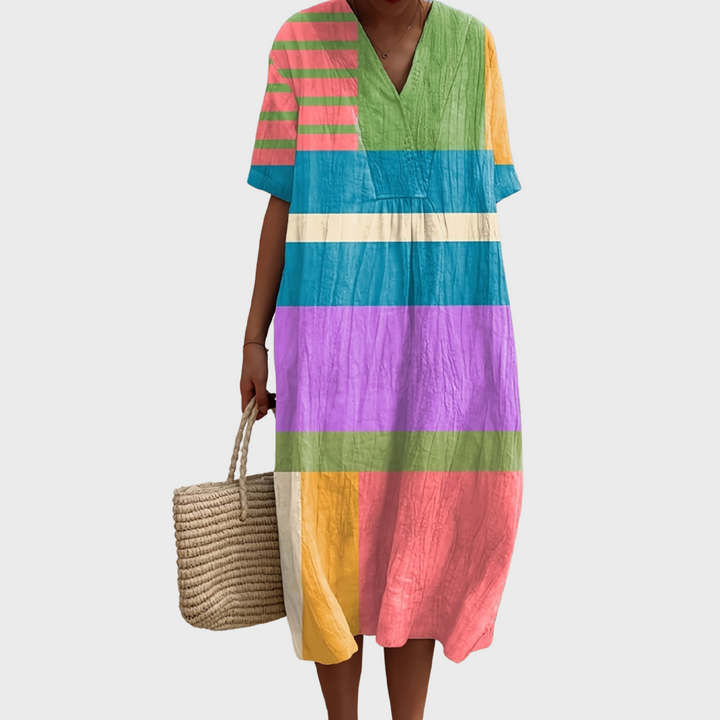 Pippa - Colorblock Midi Dress