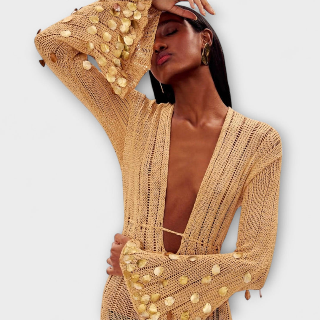 Nova - Gold Maxi Dress