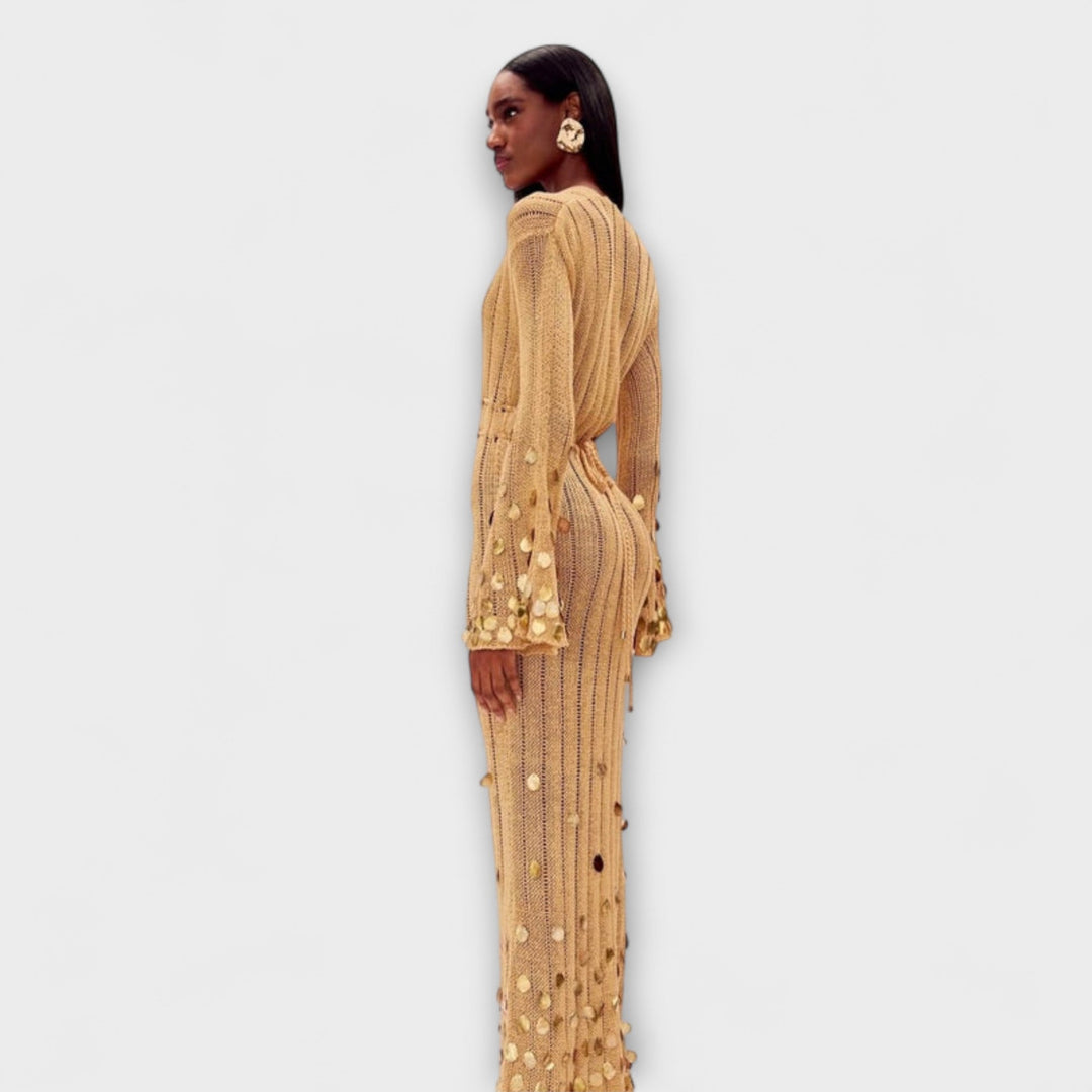 Nova - Gold Maxi Dress