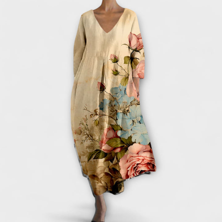 Fiona - Colorful V-Neck Maxi Dress