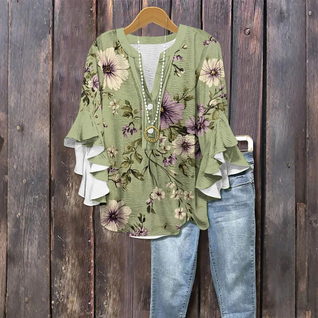 Isla Blouse - Vintage Printed