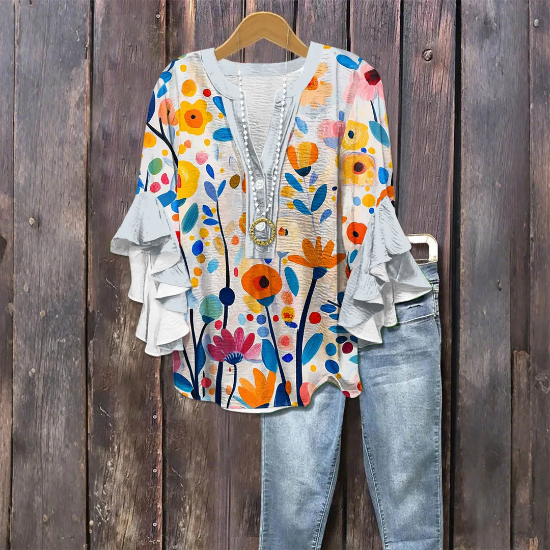 Isla Blouse - Vintage Printed