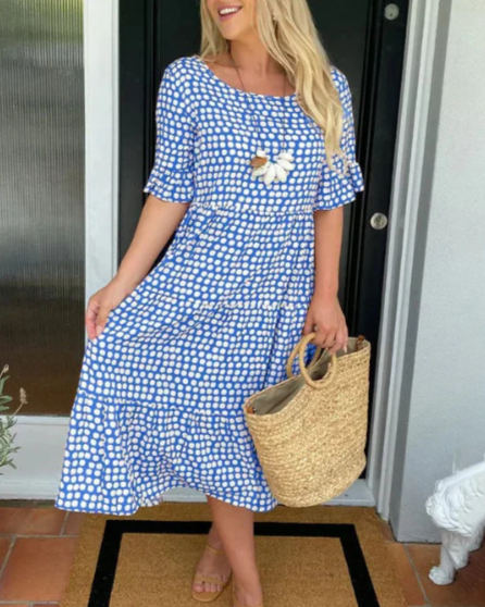 Grace - Sable Short-Sleeve Midi Dress