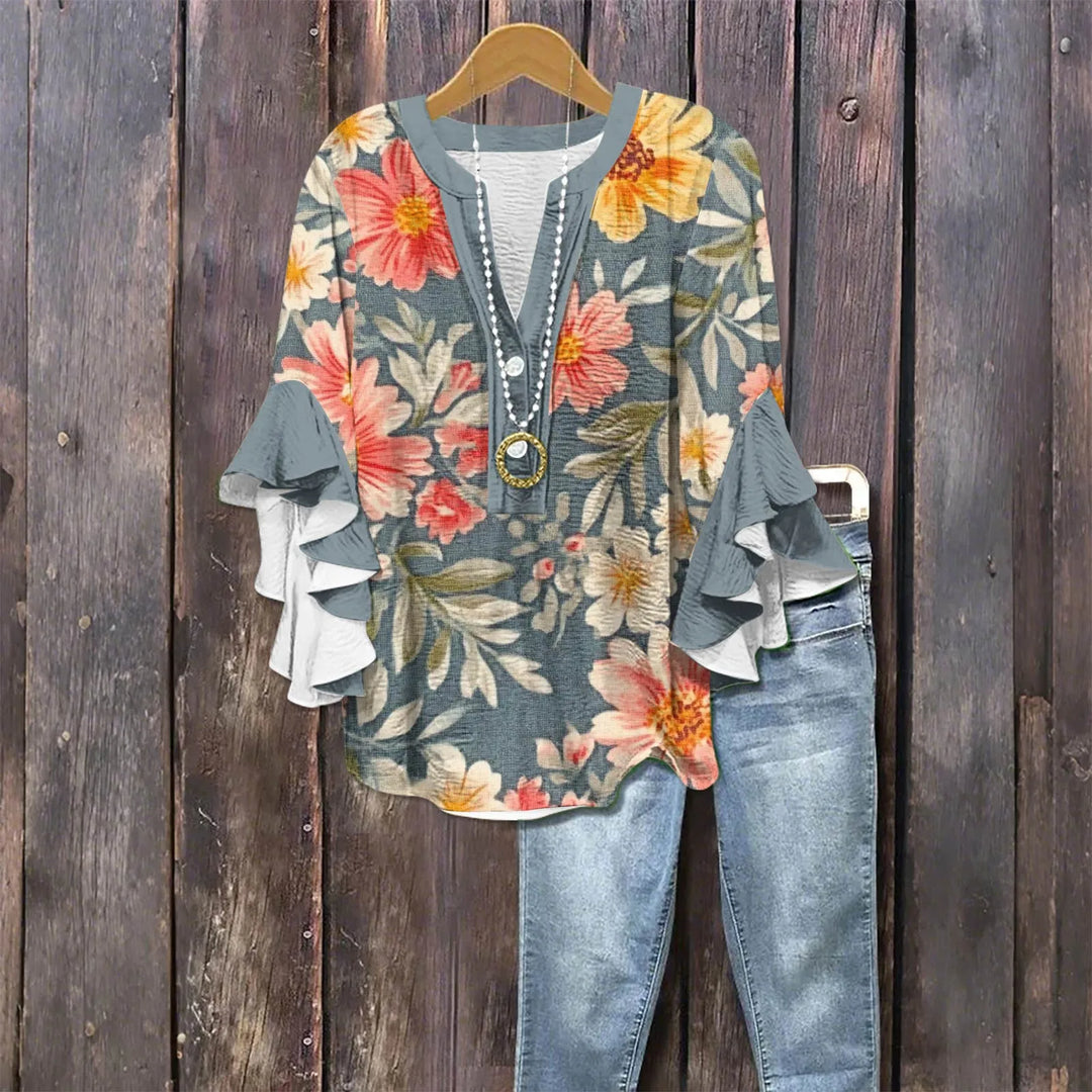 Isla Blouse - Vintage Printed