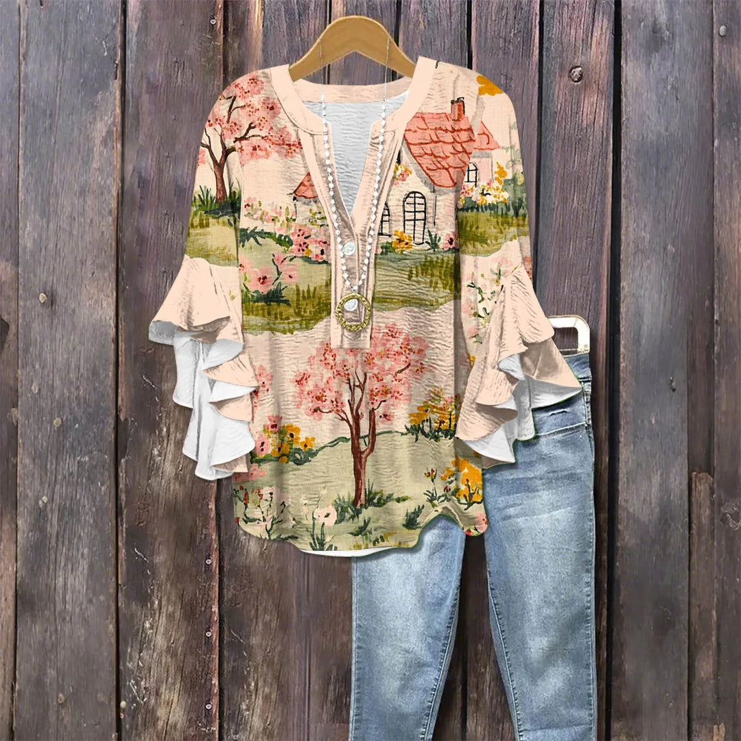 Isla Blouse - Vintage Printed