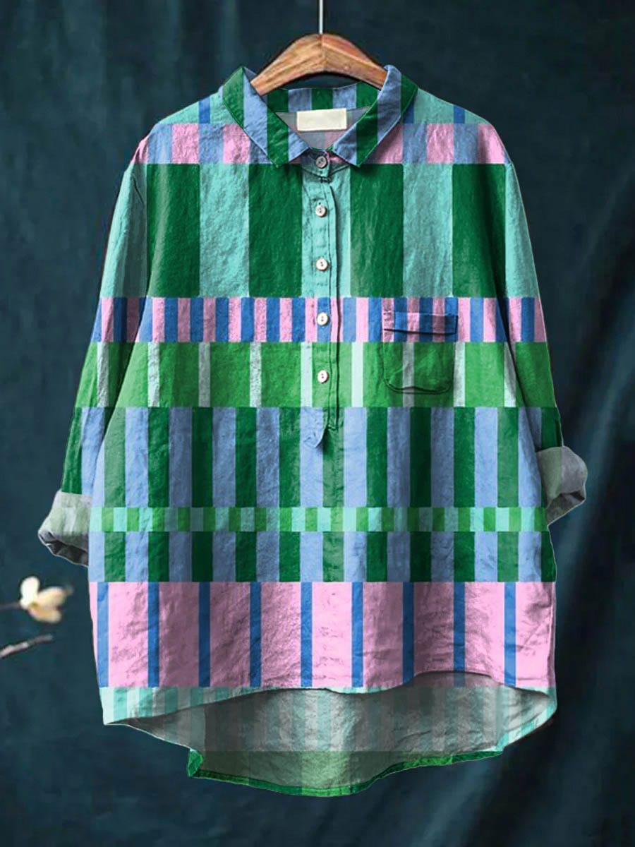 Sophia - Bold Check Blouse