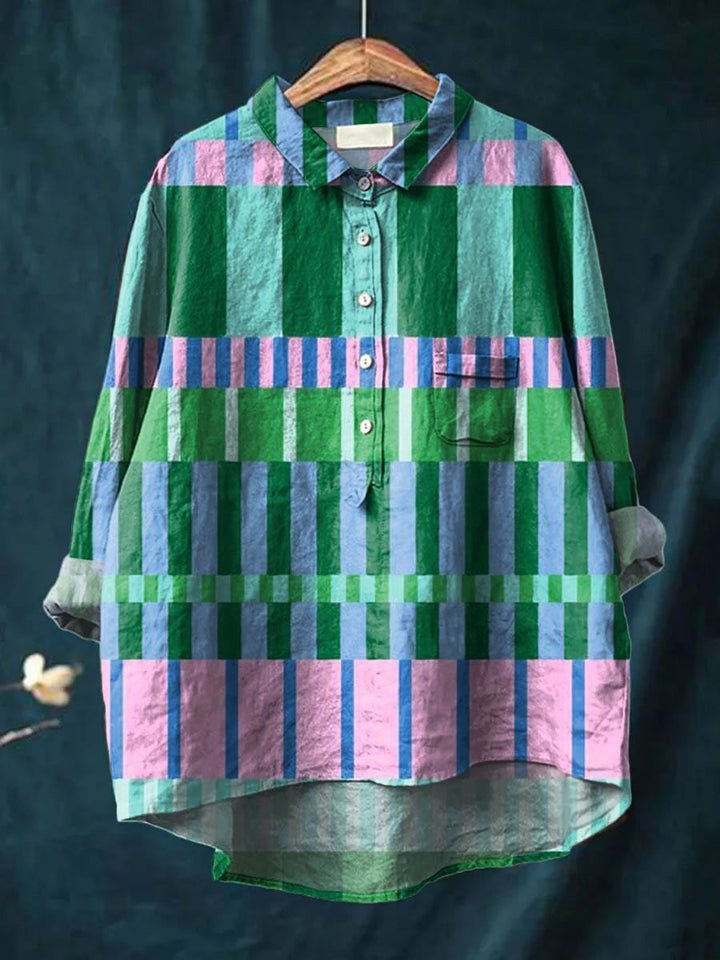 Sophia - Bold Check Blouse