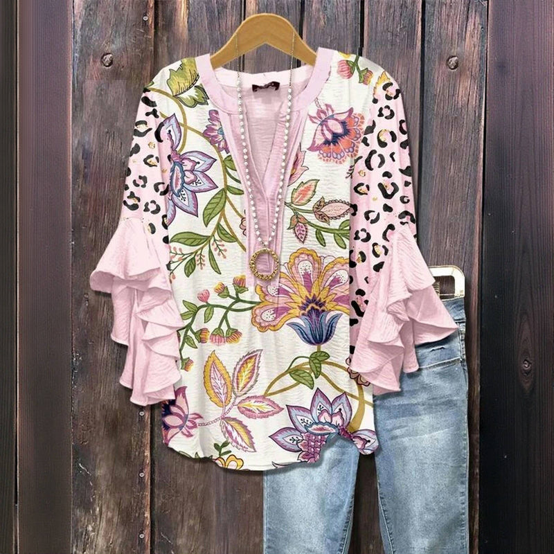 Nora - Three-Quarter Sleeve Blouse