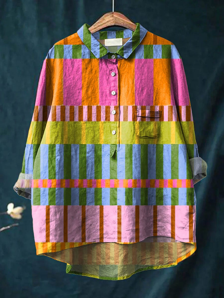 Sophia - Bold Check Blouse