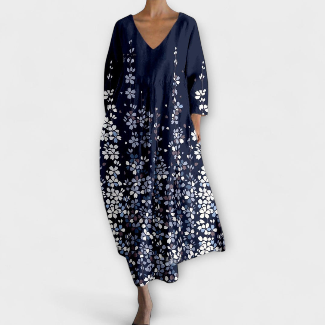 Fiona - Colorful V-Neck Maxi Dress