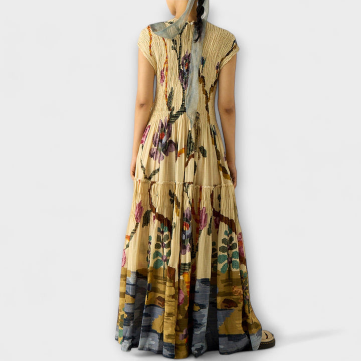 Sophie - Pleated Animal Print Dress
