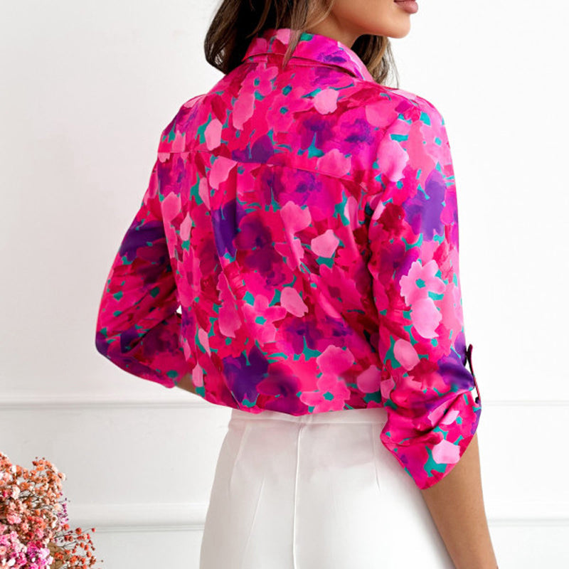 Grace - Floral Three-Quarter Blouse