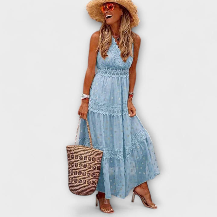 Sophia - Boho Lace Maxi Dress